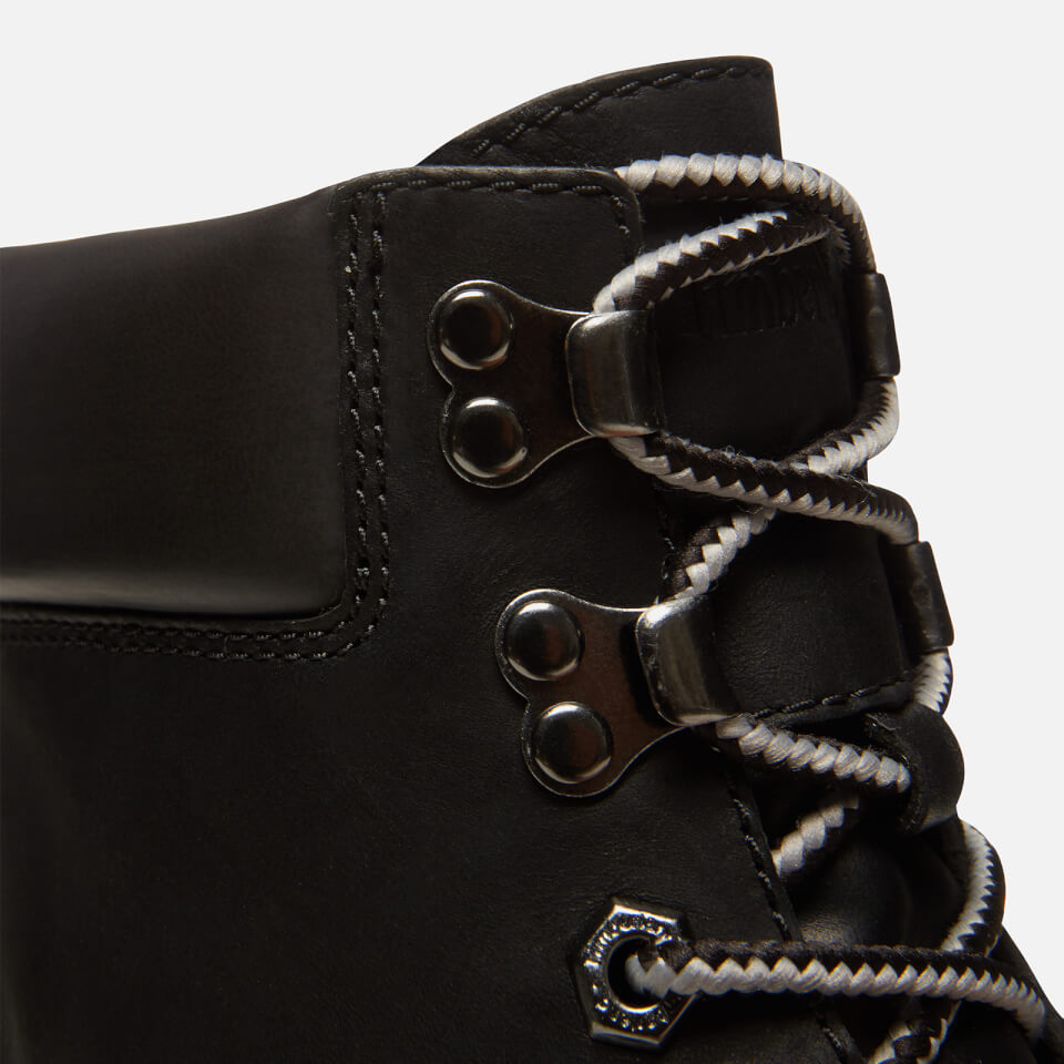 Timberland Women's London Square 6 Inch Leather Lace Up Boots - Jet Black