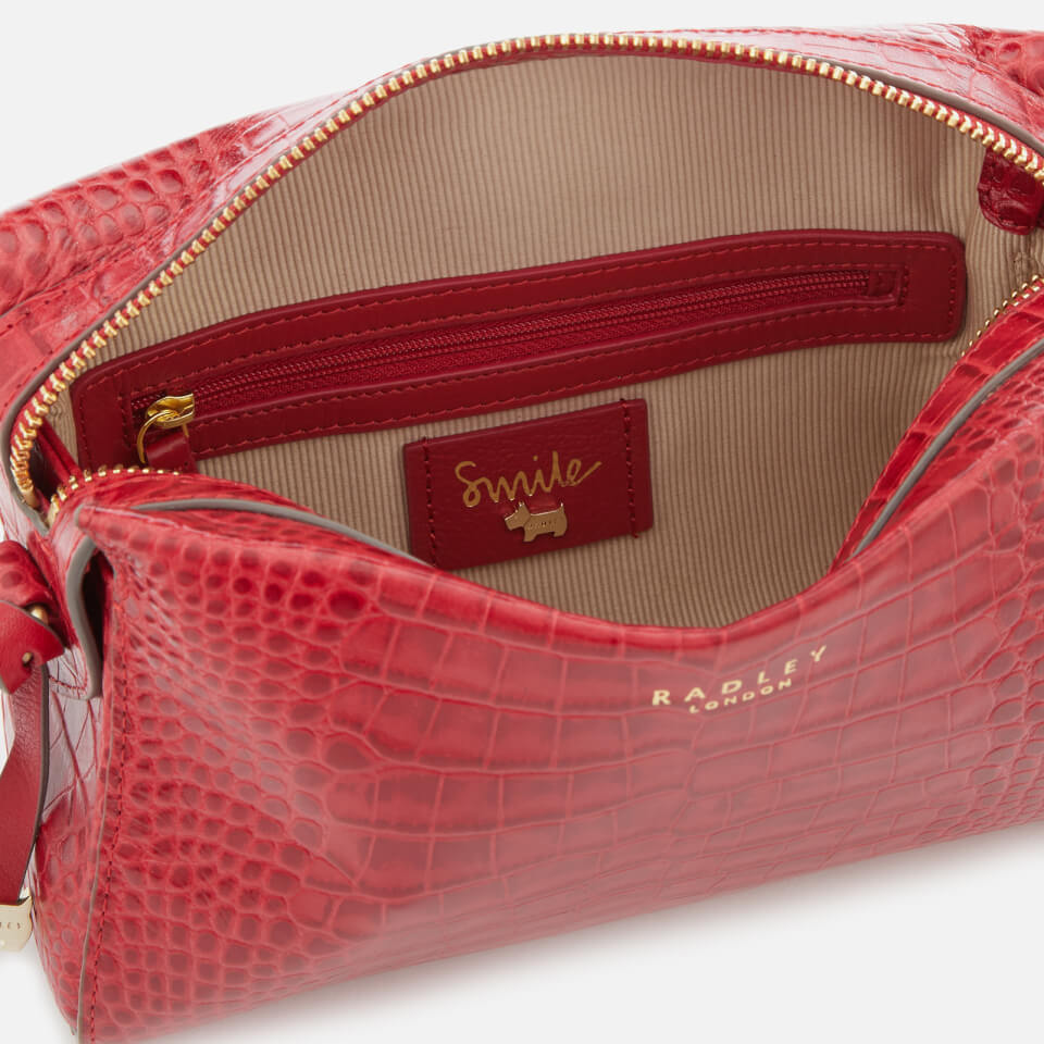 Radley Women s Abbotsford House Small Cross Body Bag Ziptop Claret Fauxcroc