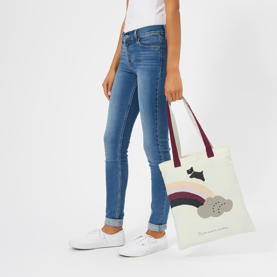 Radley Women's If You Want A Rainbow Canvas Tote Bag - White