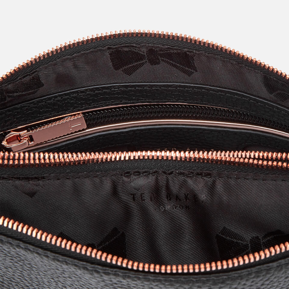 Ted Baker Women's Suzette Leather Double Zipped Cross Body Bag - Black