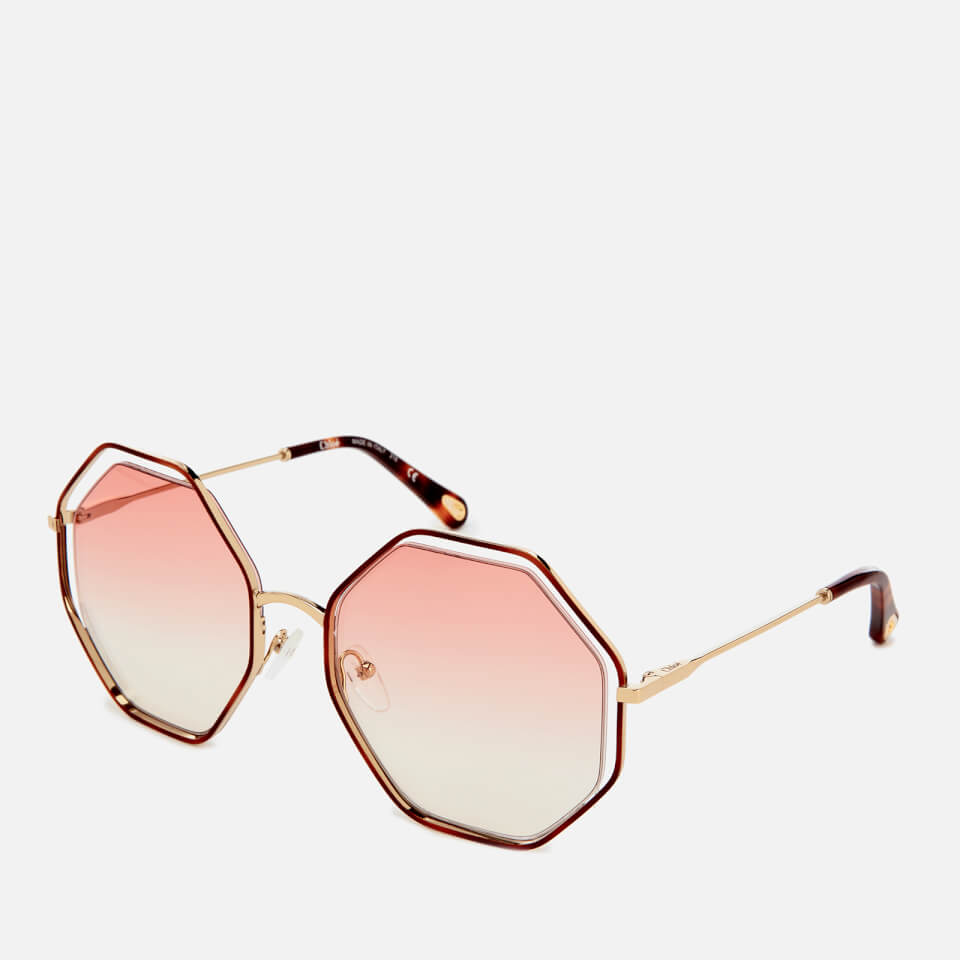 Chloe Women's Poppy Octagon Frame Sunglasses - Havana/Peach