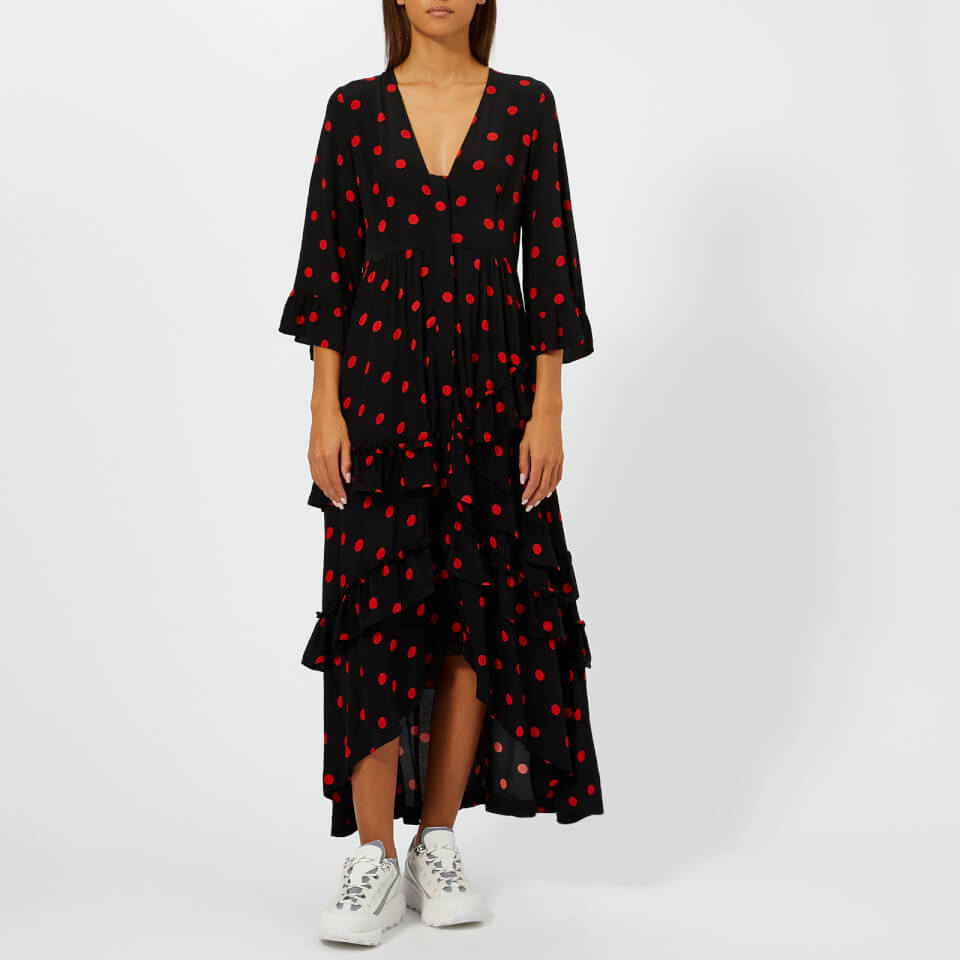 Barra crepe dress ganni sales