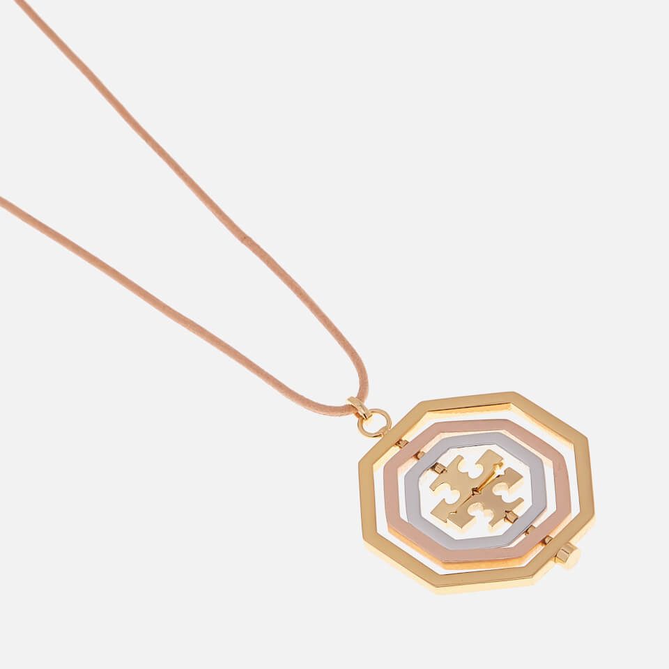 Tory Burch Women's Logo Spinner Pendant Necklace - Gold/Silver/Rose Gold
