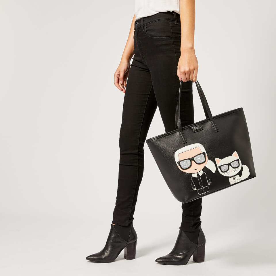KARL LAGERFELD Women's K/Ikonik Shopper Bag - Black