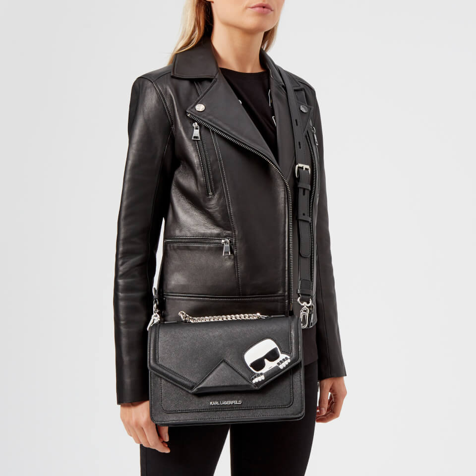 Karl Lagerfeld Women's K/Ikonik Classic Shoulder Bag - Black