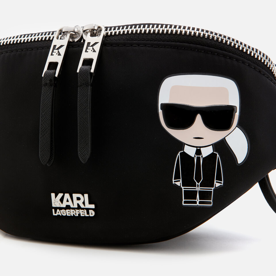 Karl Lagerfeld Women's K/Ikonik Nylon Bumbag - Black