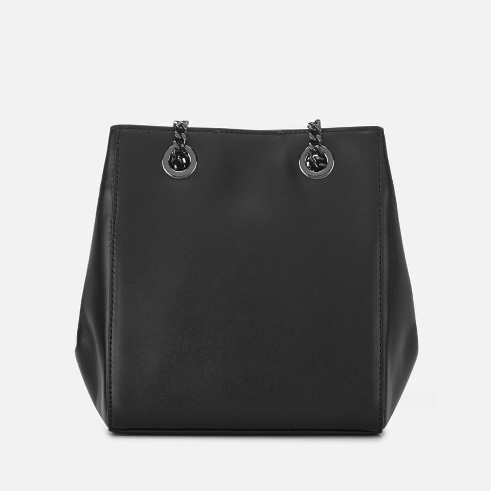 Karl Lagerfeld Women's Signature Bucket Bag - Black Gunmetal