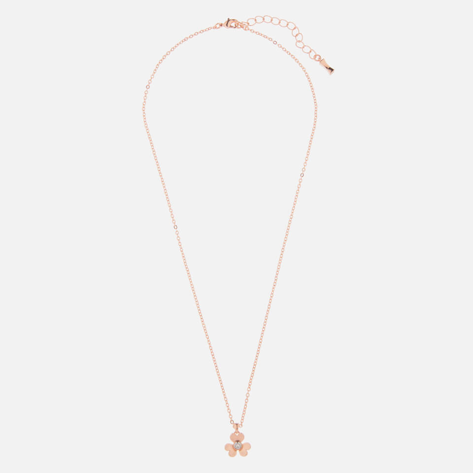 Ted Baker Women's Harpria: Heart Blossom Pendant - Rose Gold/Crystal