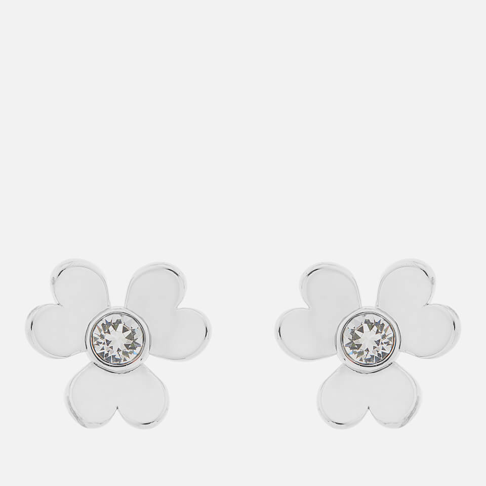 Ted Baker Women's Hansila: Heart Blossom Stud Earrings - Silver/Crystal