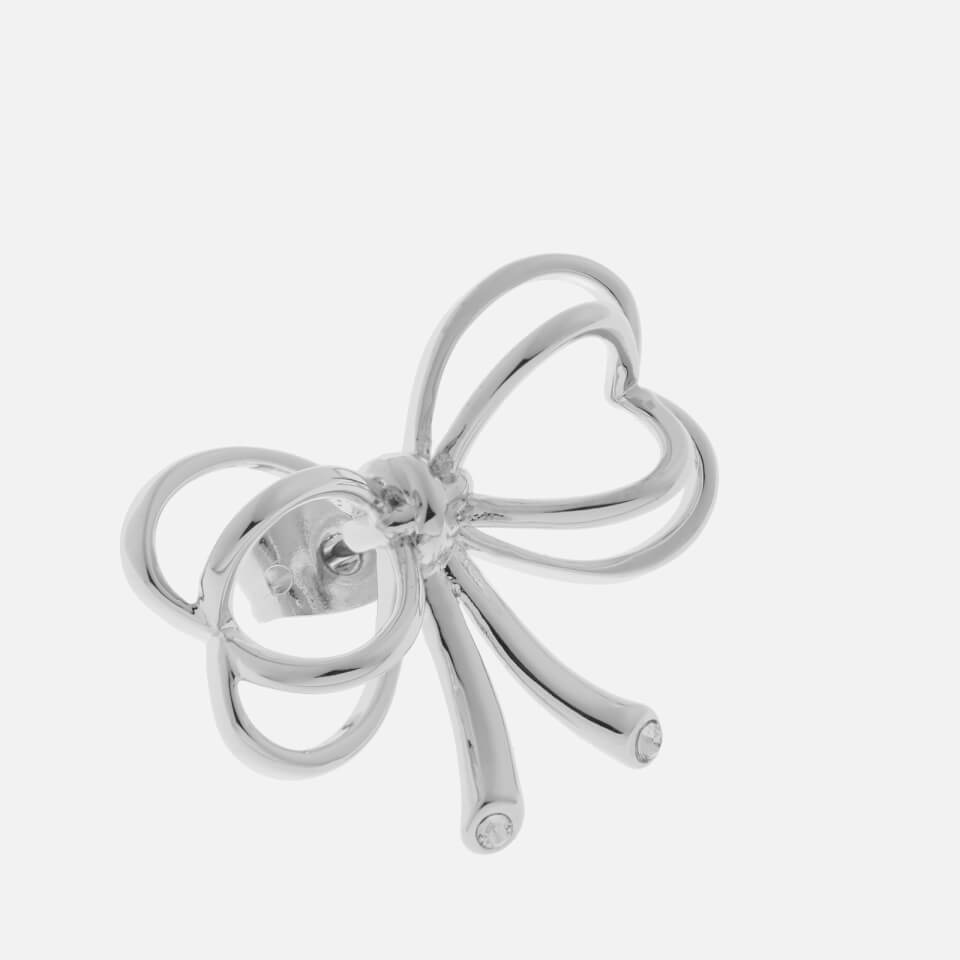 Ted Baker Women's Lakia: Small Heart Bow Stud Earrings - Silver/Crystal