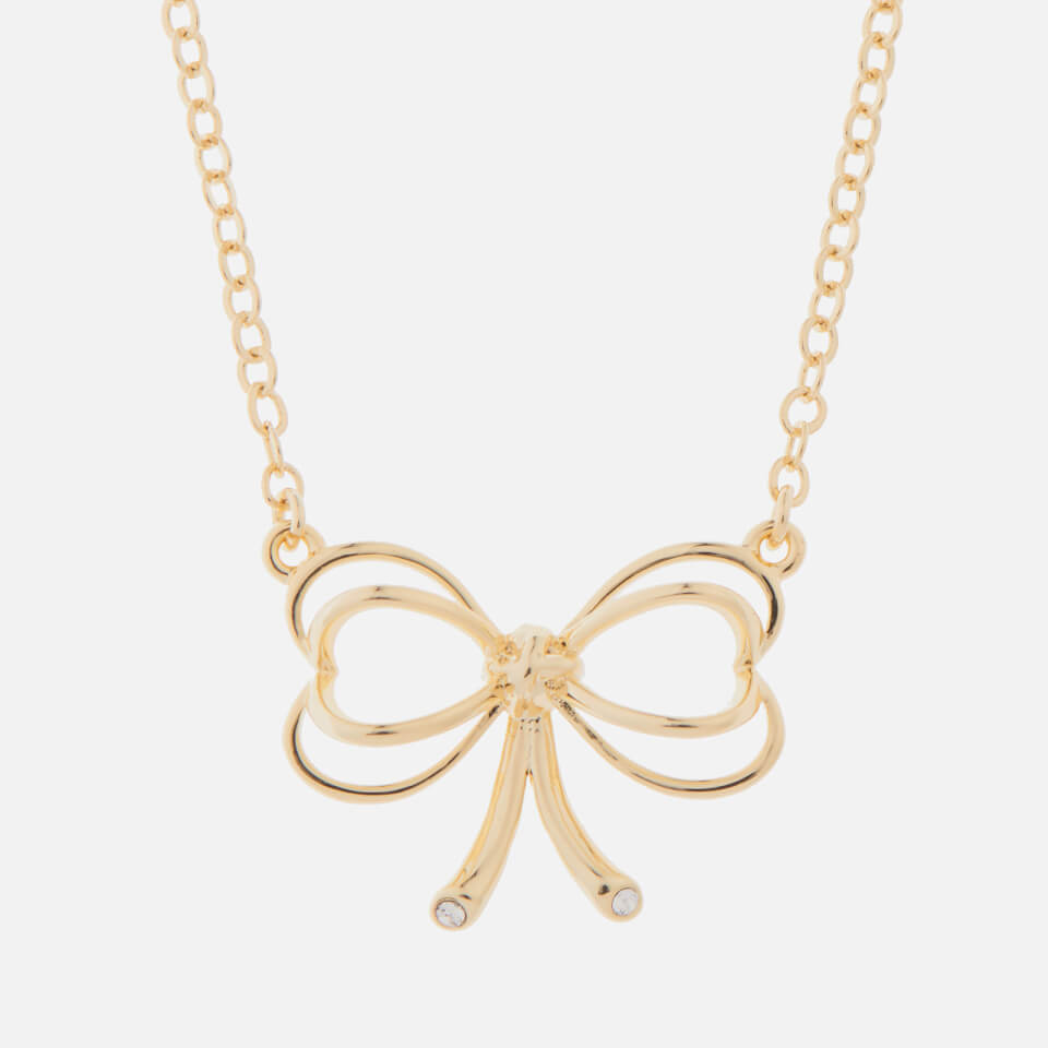 Ted Baker Women's Lahri: Small Heart Bow Pendant - Pale Gold/Crystal