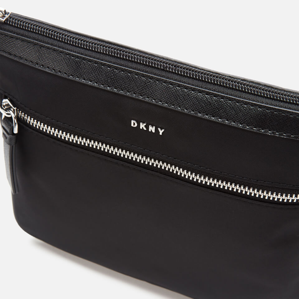 DKNY Women's Casey Zip Cross Body Bag - Black/Silver