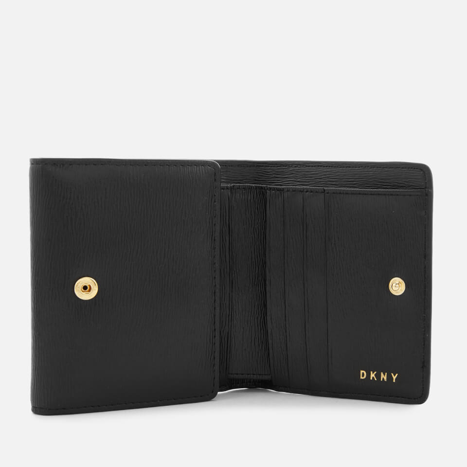 DKNY Women's Bryant New Trifold Wallet - Black/Gold