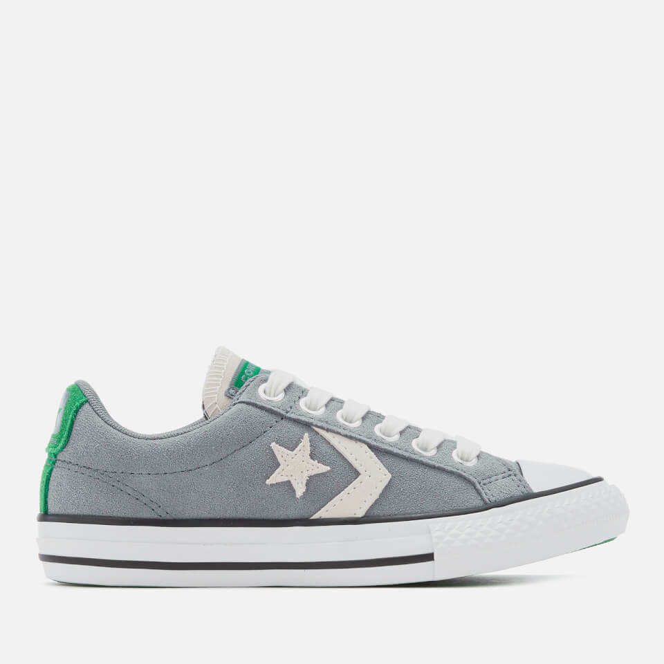 Converse Kids Star Player Ox Trainers Cool Grey Green White Allsole