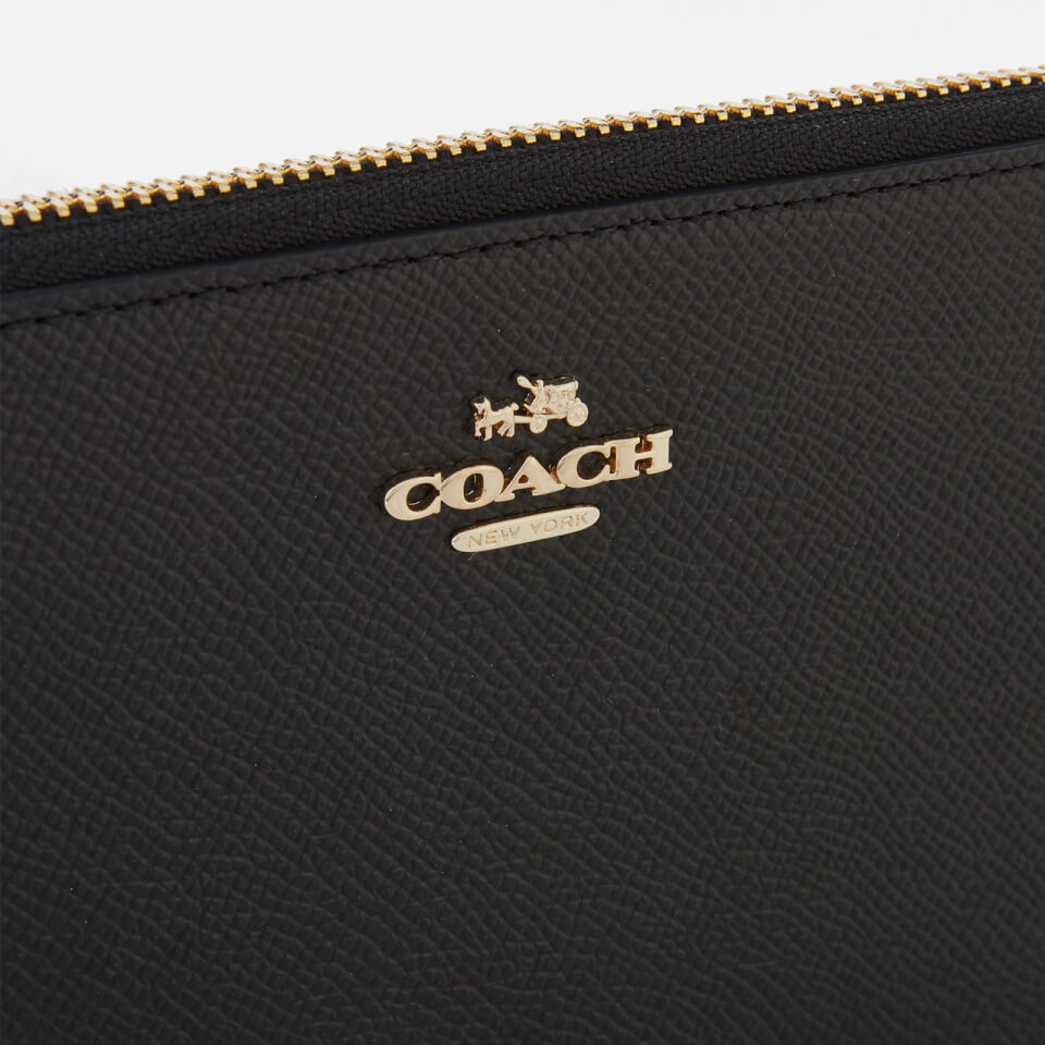 Coach Women's Crossgrain Leather Accordion Zip Wallet - Black