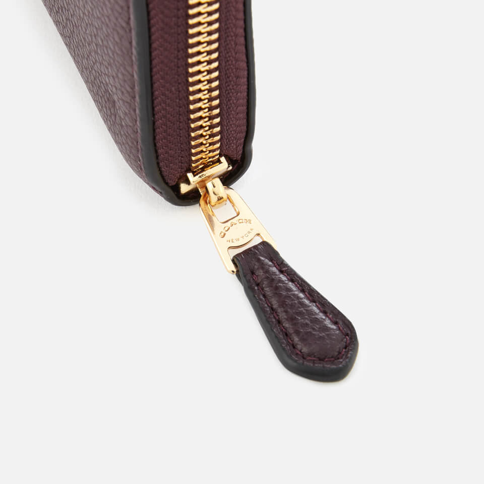 Coach Women's Leather Accordion Zip Wallet - Oxblood