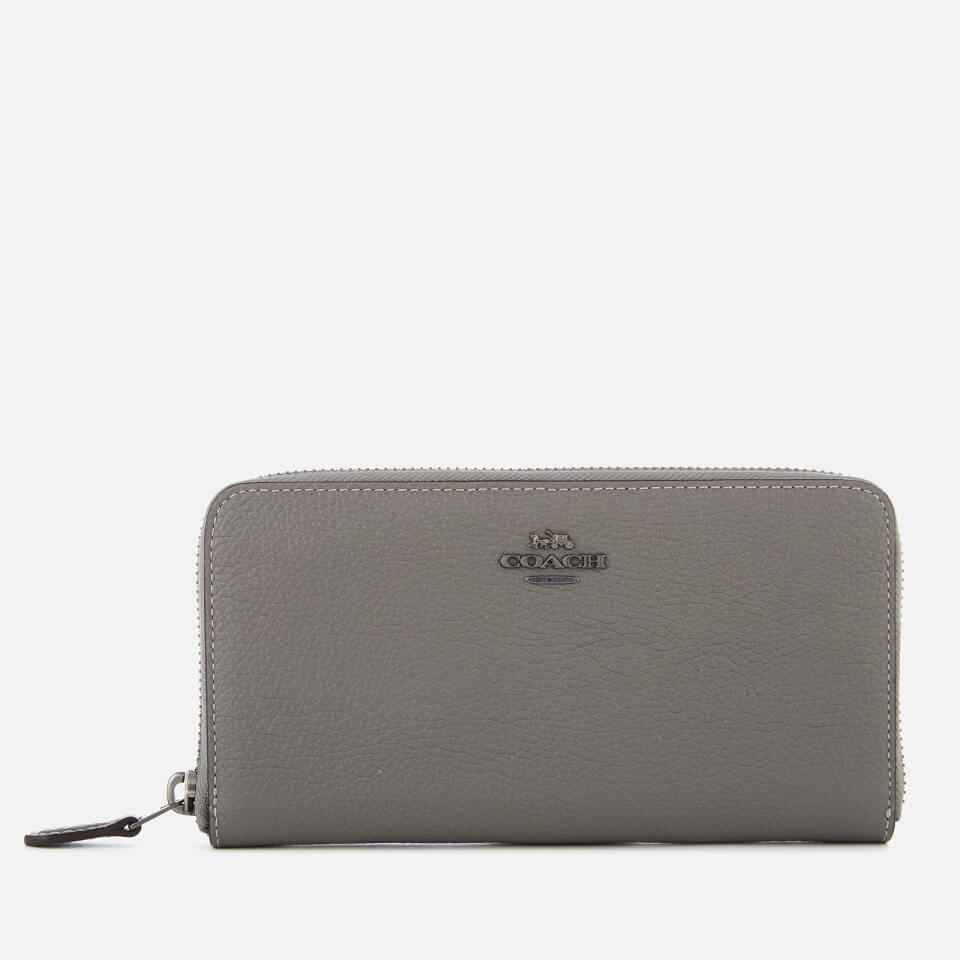 Coach Women s Leather Accordion Zip Wallet Heather Grey
