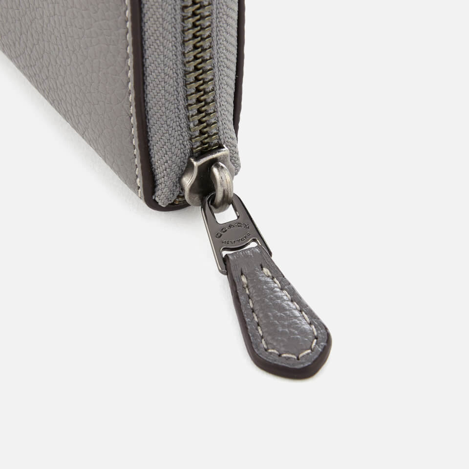 Coach Women's Leather Accordion Zip Wallet - Heather Grey