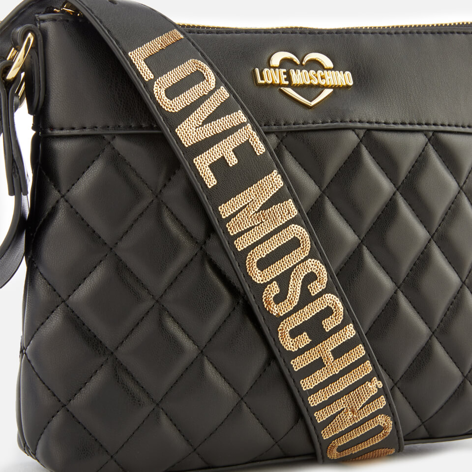 Love Moschino Women's Quilted Cross Body Bag - Black