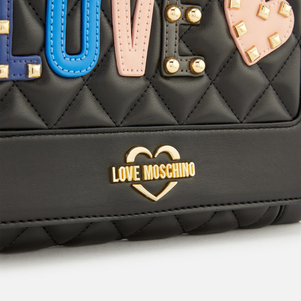 Love Moschino Women's Quilted Love Cross Body Bag - Black