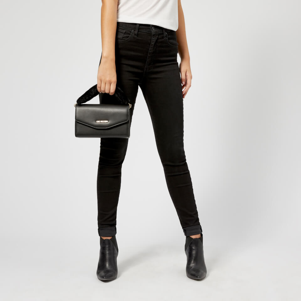 Love Moschino Women's Fur Handle Bag - Black