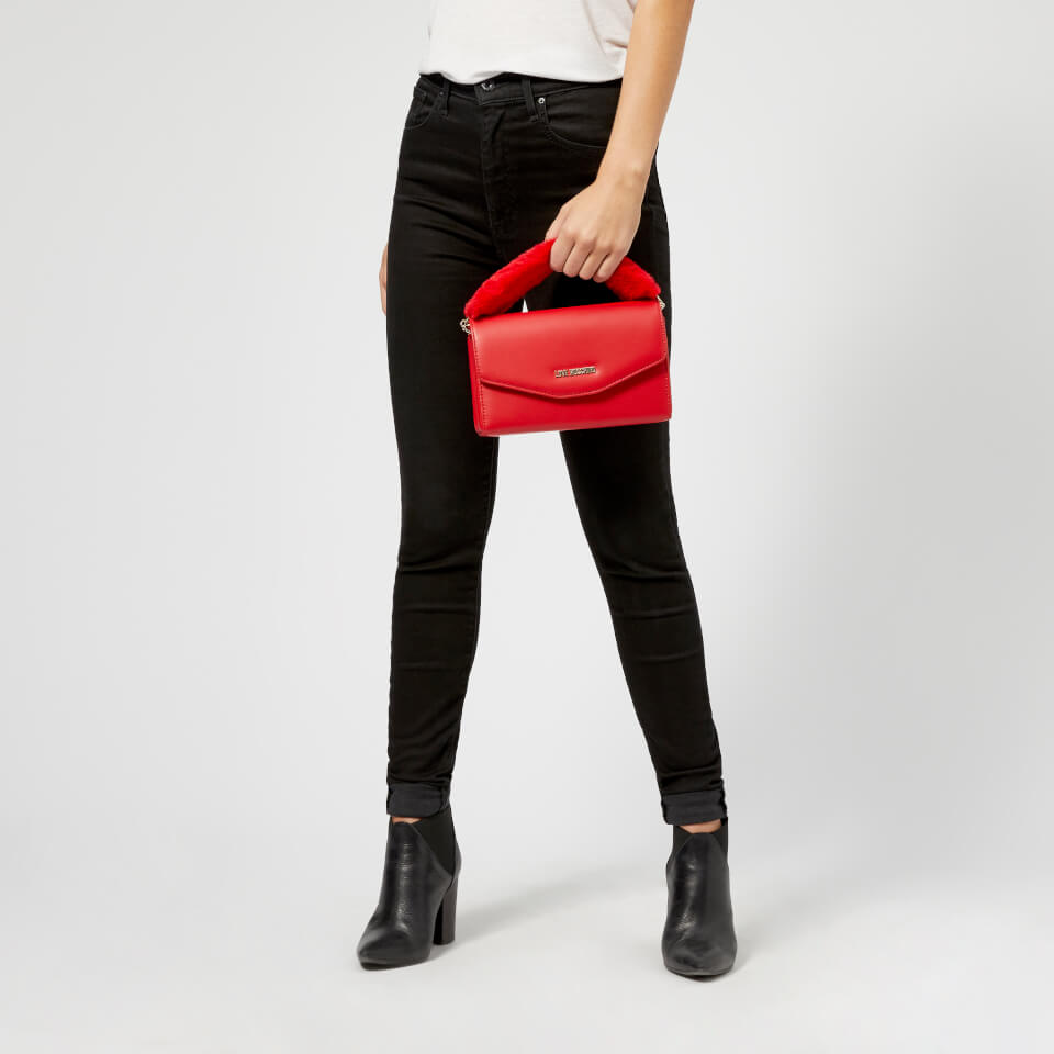 Love Moschino Women's Fur Handle Bag - Red