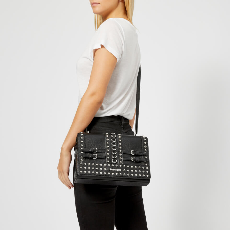 Love Moschino Women's Studded Shoulder Bag - Black