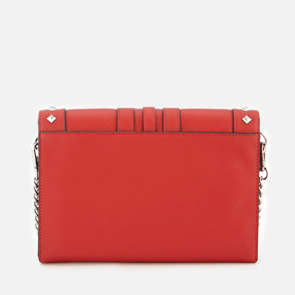 Love Moschino Women's Studded Small Cross Body Bag - Red