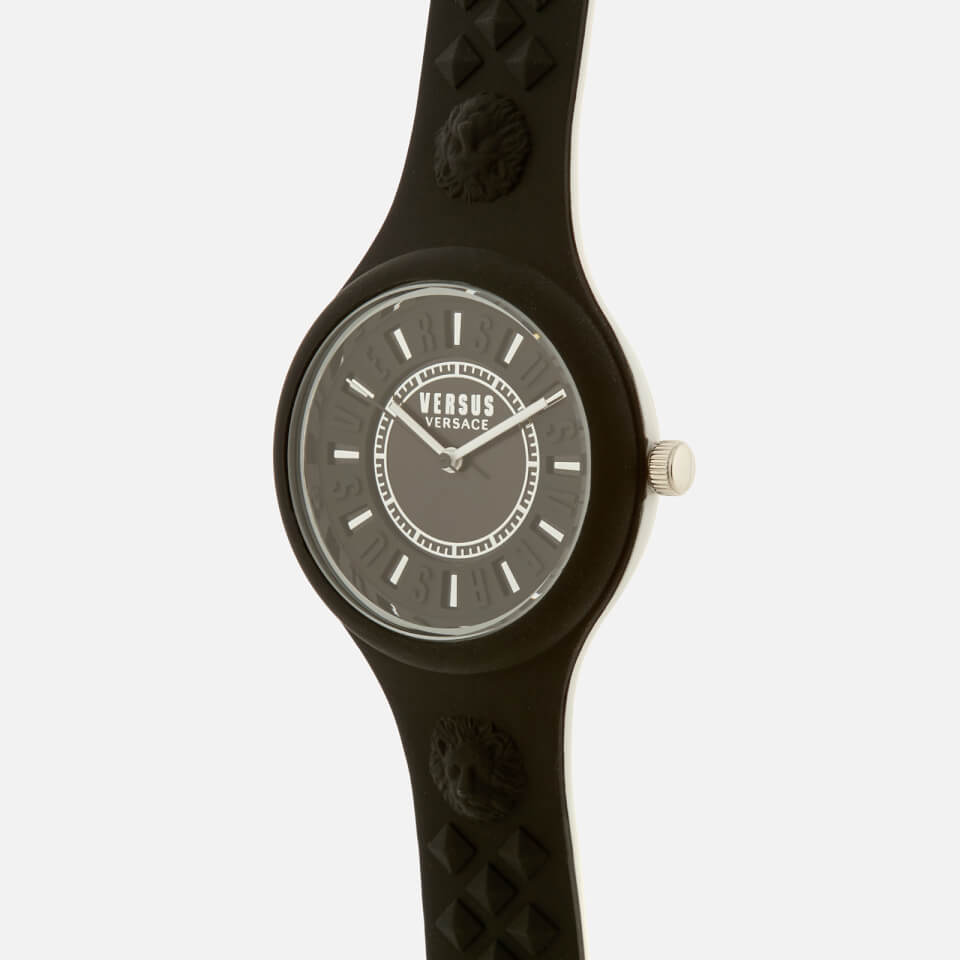 Versus Versace Men's Fire Island Bicolor Silicone Watch - Black/White