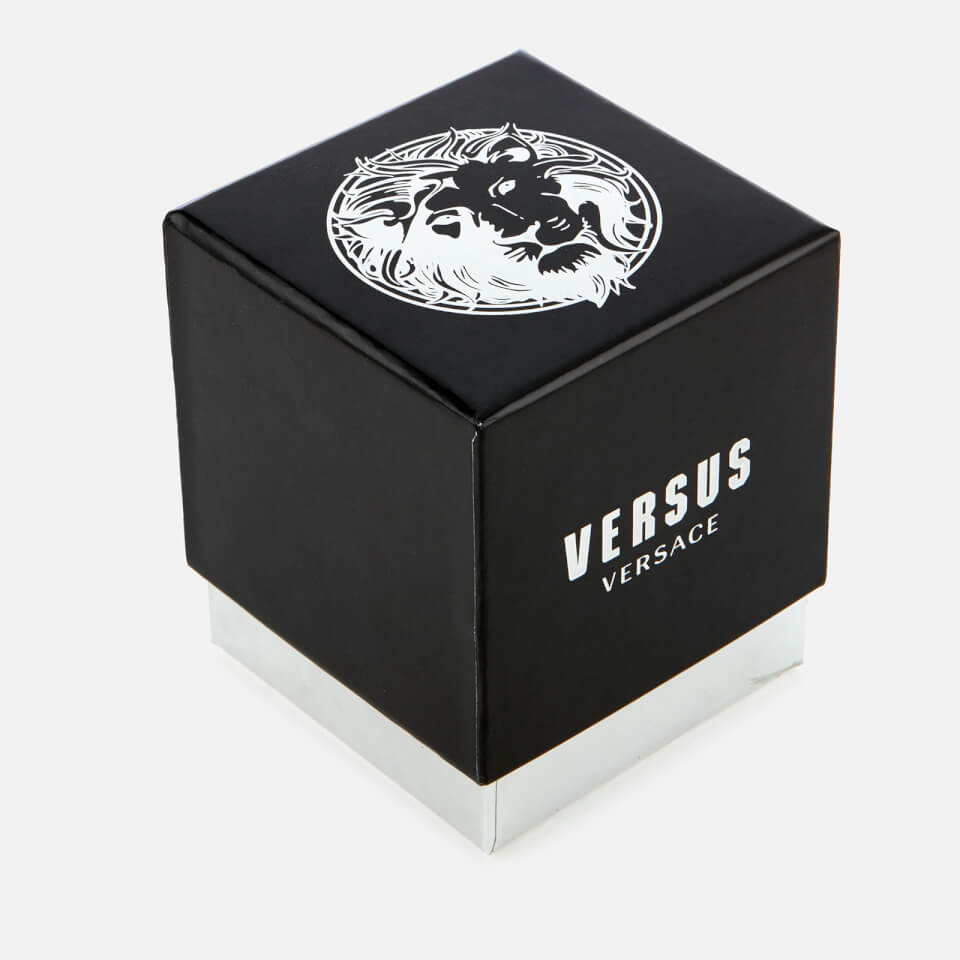 Versus Versace Men's Steenberg Leather Strap Watch - Black/Silver