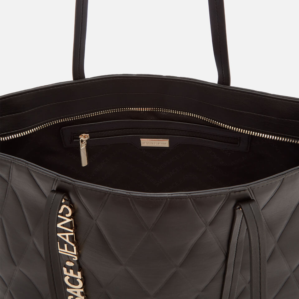 Versace Jeans Women's Quilted Logo Tote Bag - Black