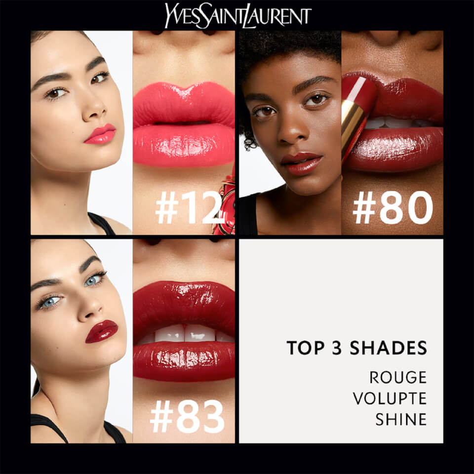 Yves Saint Laurent Rouge Volupte Shine Lipstick 4ml Various Shades LOOKFANTASTIC