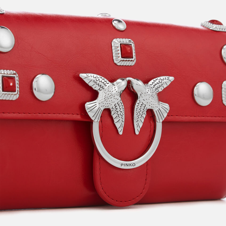 Pinko Women's Brittan Wallet with Shoulder Strap - Red