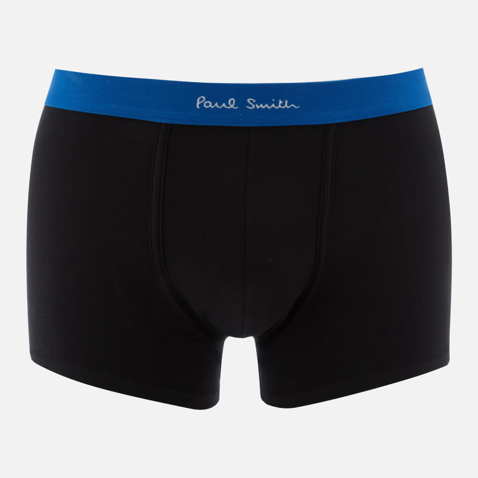 Paul Smith Men's Three Pack Waist Band Detail Trunk Boxer Shorts - Black