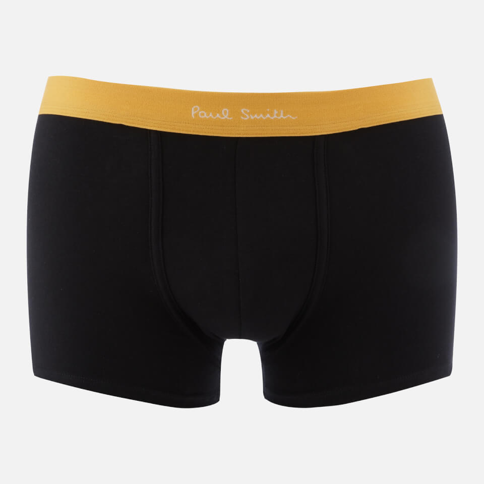 Paul Smith Men's Three Pack Waist Band Detail Trunk Boxer Shorts - Black