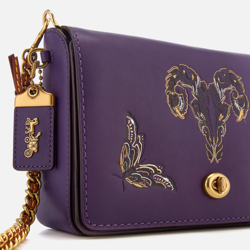 代引き人気 1941 Coach Women's Coggles | Purple Dark - Bag Body Cross 24 Dinky Tattoo バッグ