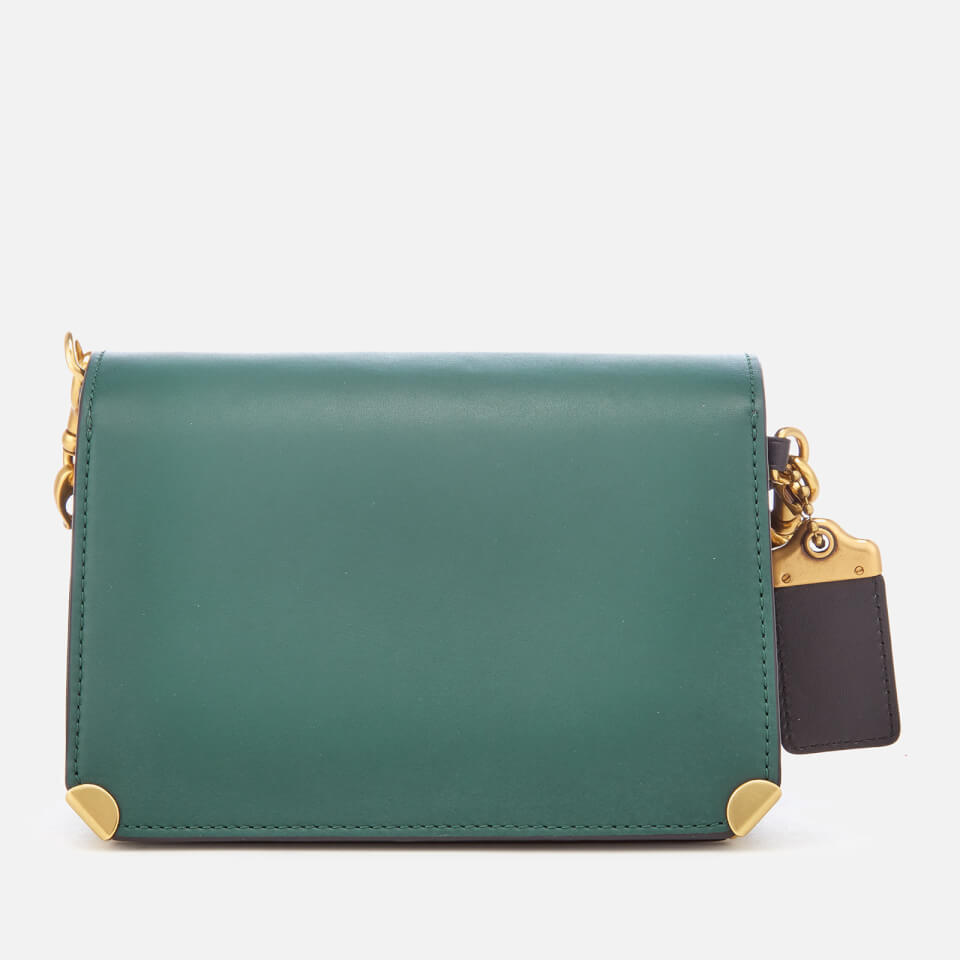 Coach 1941 Women's Colourblock Leather Dinky 19 Cross Body Bag - Evergreen