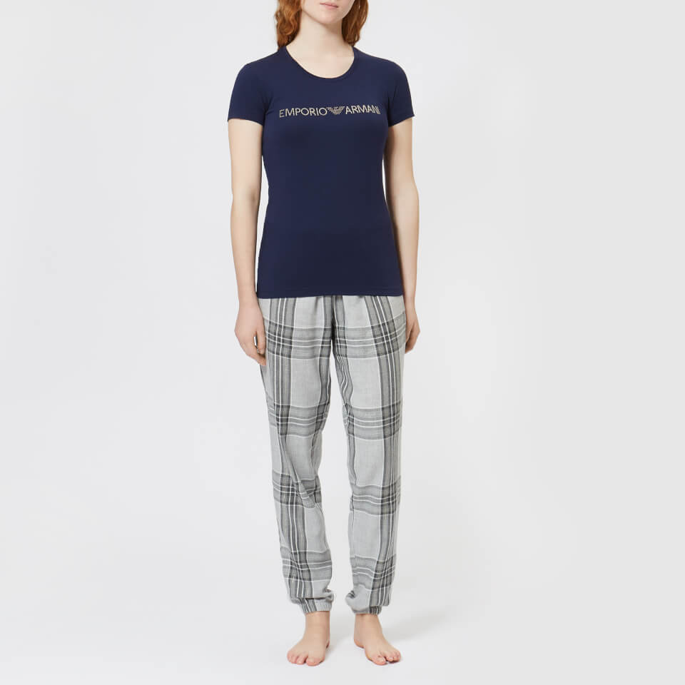 Emporio Armani Women's Basic Cotton T-Shirt - Deep Blue