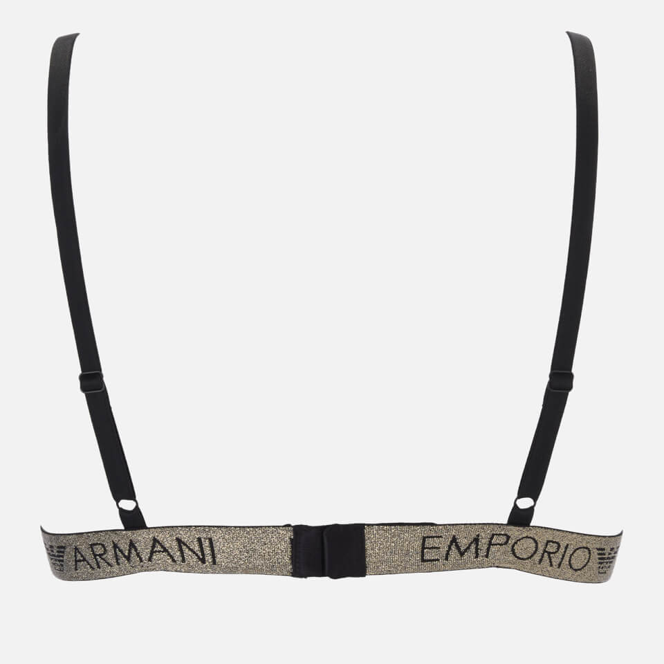 Emporio Armani Women's Holiday Cotton Triangle Bra - Black