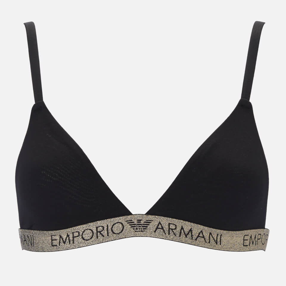 Emporio Armani Women's Holiday Cotton Triangle Bra - Black