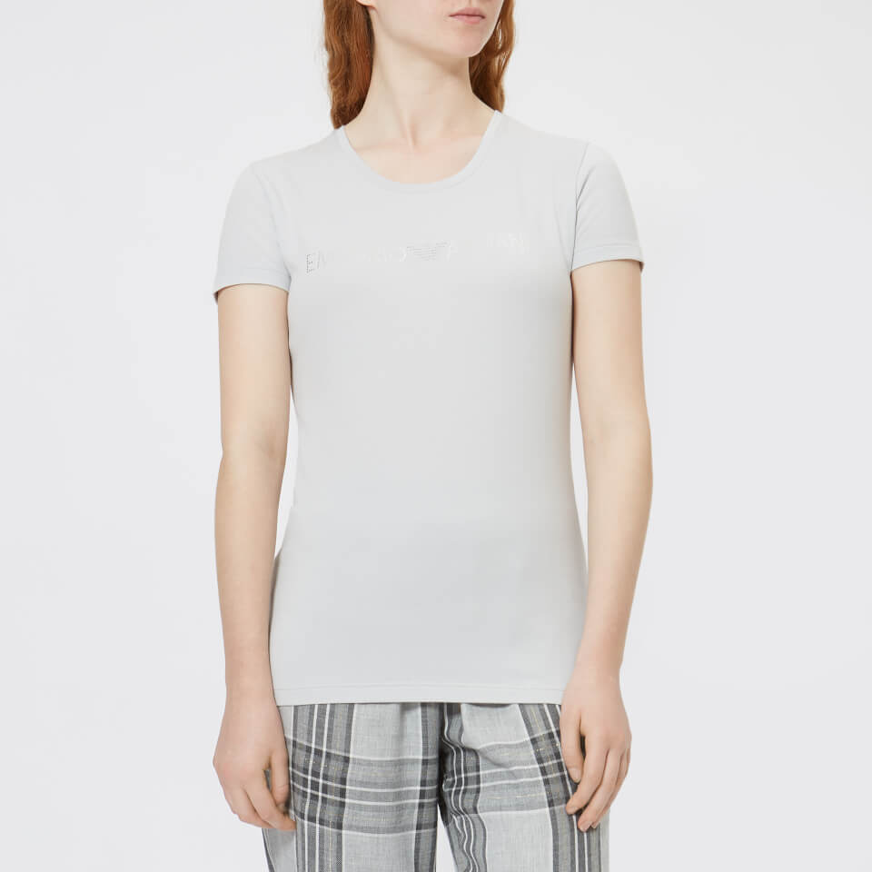 Emporio Armani Women's Basic Cotton T-Shirt - Silver