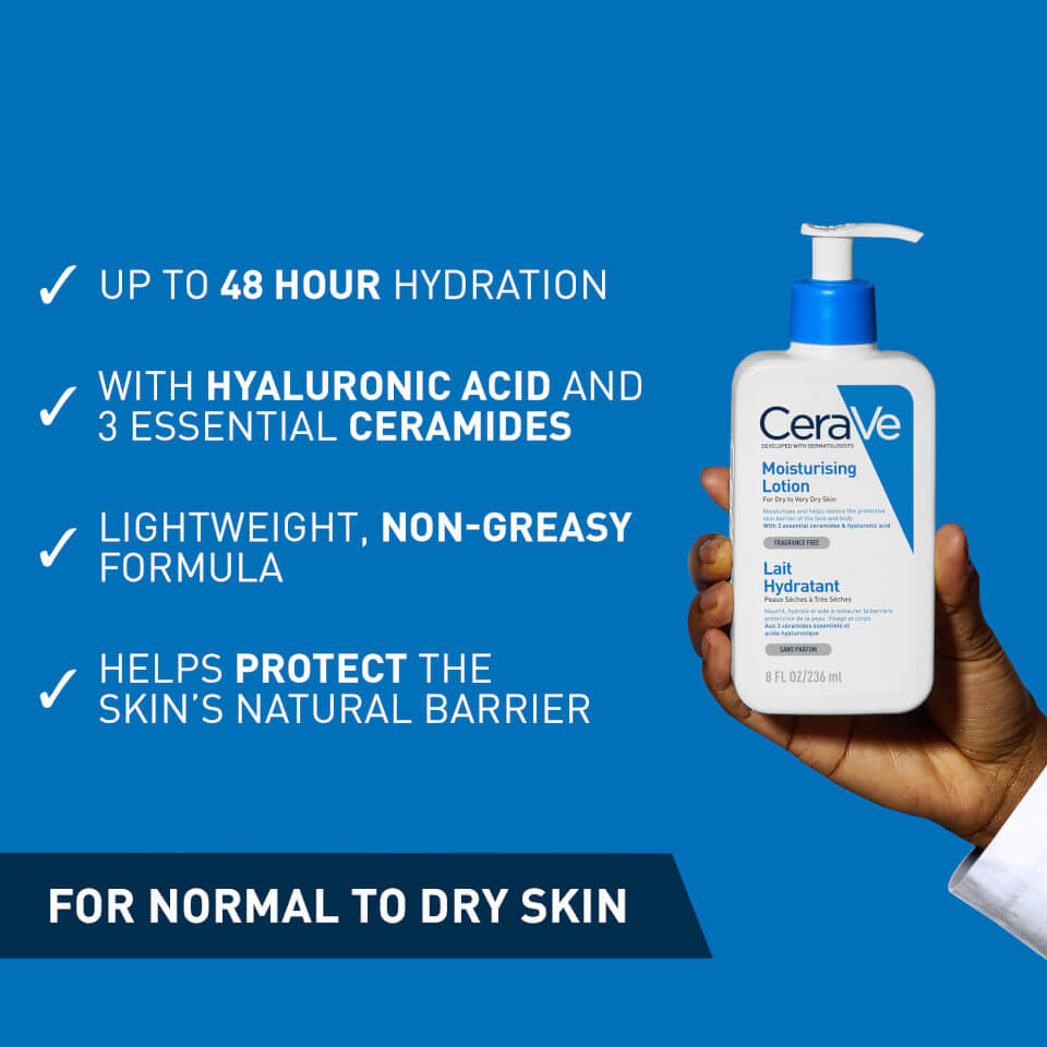 CeraVe Moisturising Lotion with Ceramides for Dry to Very Dry Skin 236ml
