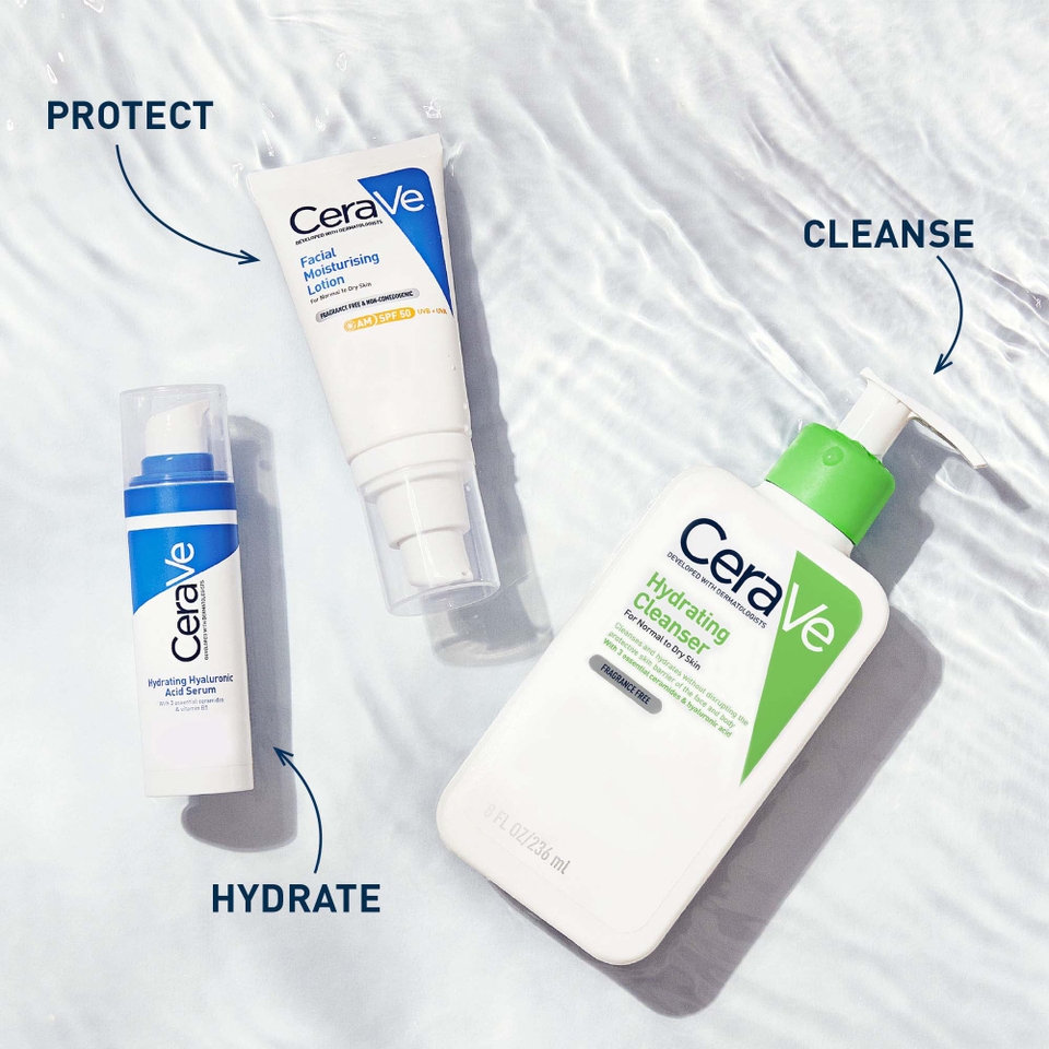 CeraVe Hydrating Cleanser with Hyaluronic Acid for Normal to Dry Skin 236ml