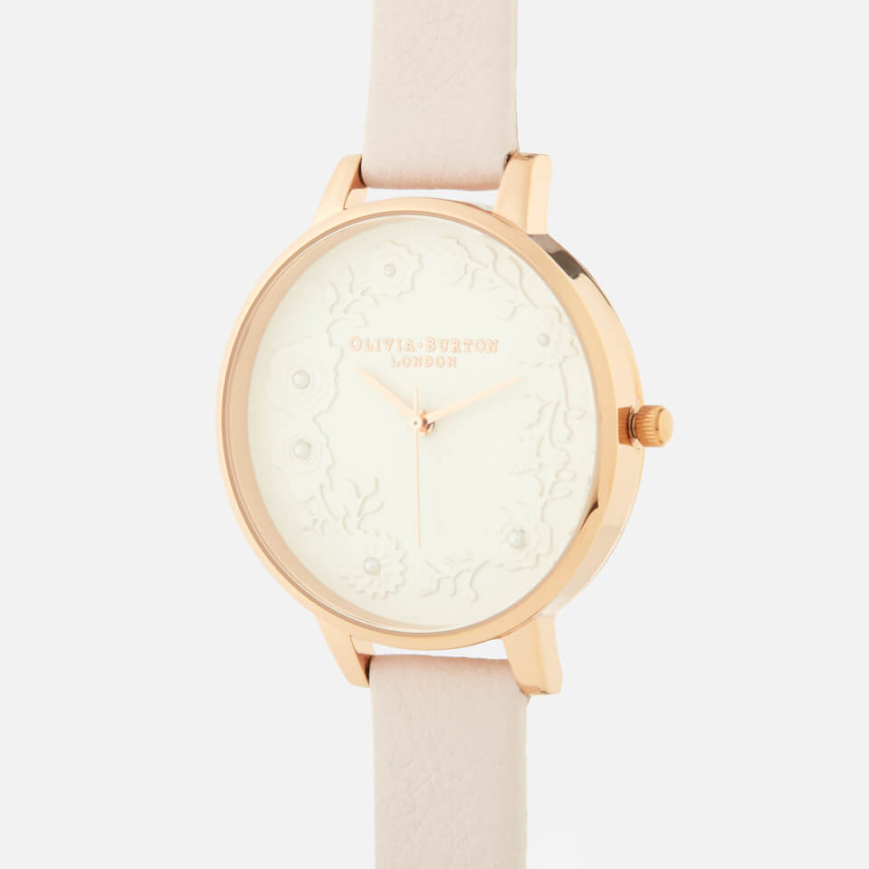 Olivia Burton Women's Artisan Dial Watch - Pearl Paper Effect Blossom/Rose Gold
