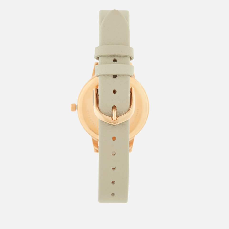Olivia Burton Women's Watercolour Florals Watch - Grey/Rose Gold