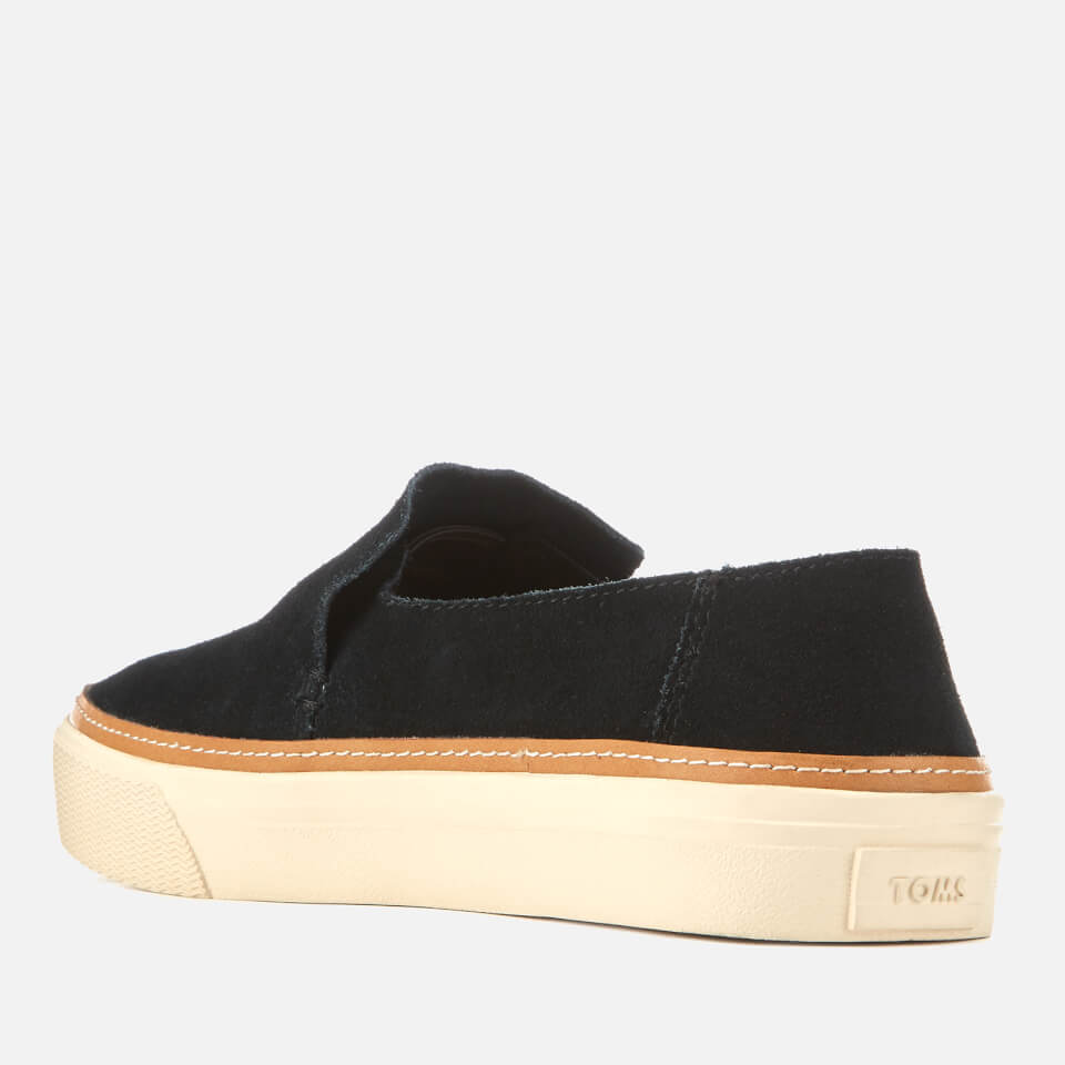 TOMS Women s Sunset Suede Slip On Trainers Black Allsole