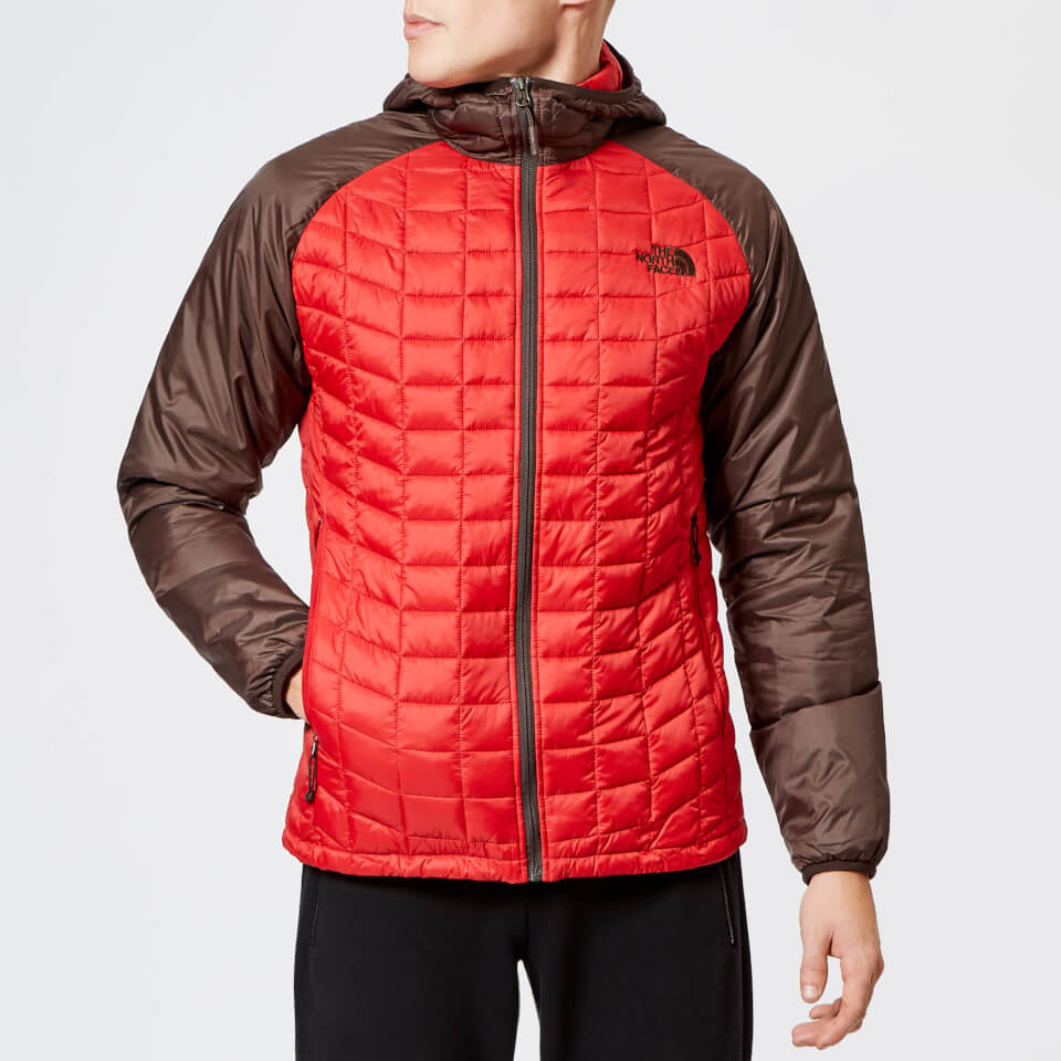 The North Face Men s Thermoball Sport Hooded Jacket Rage Red Bittersweet Brown Coggles