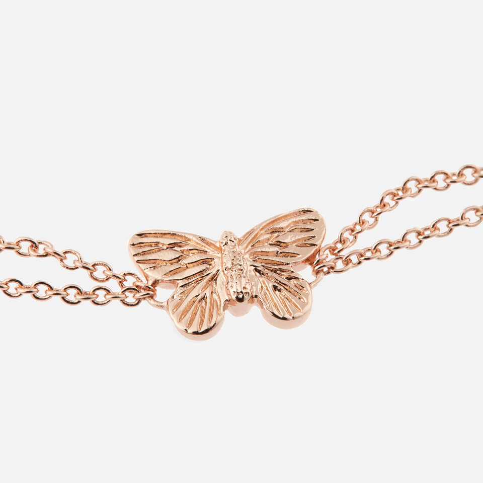 Olivia Burton Women's 3D Butterfly Chain Bracelet - Rose Gold