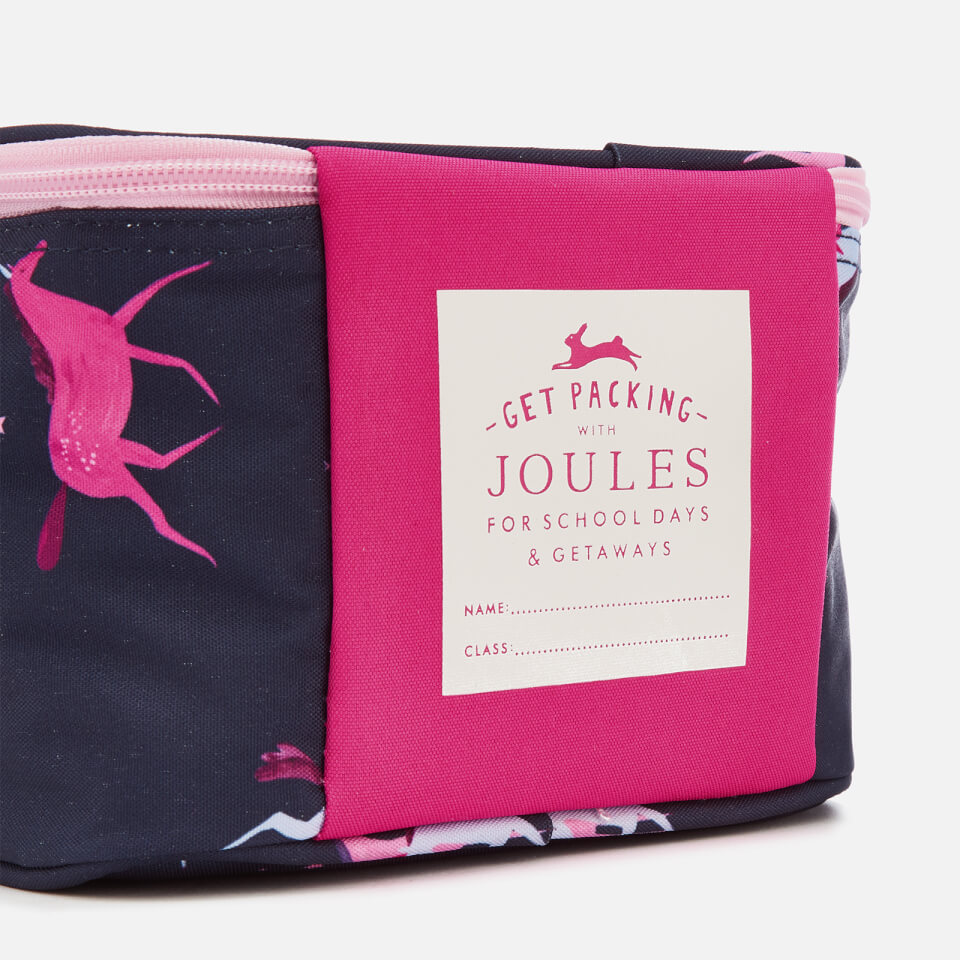 Joules Girls' Junior Munch Lunch Bag - Navy Magic Unicorn