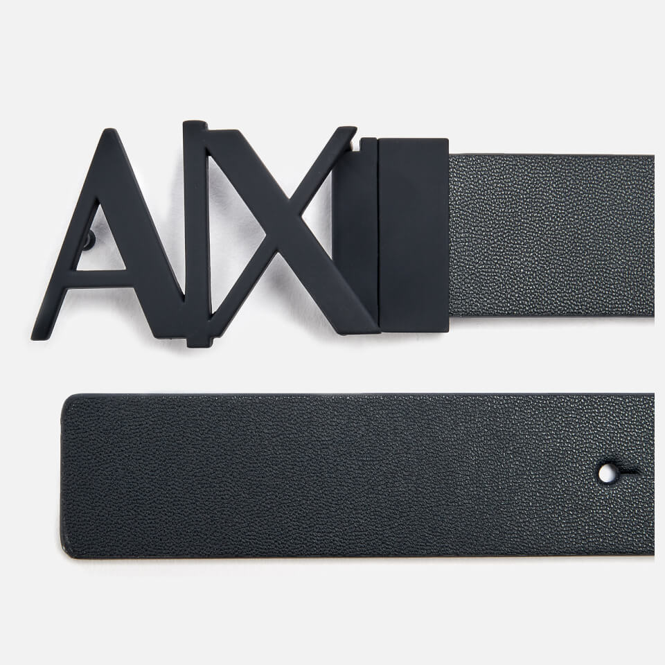 Armani Exchange Men's Leather Belt - Navy/Black